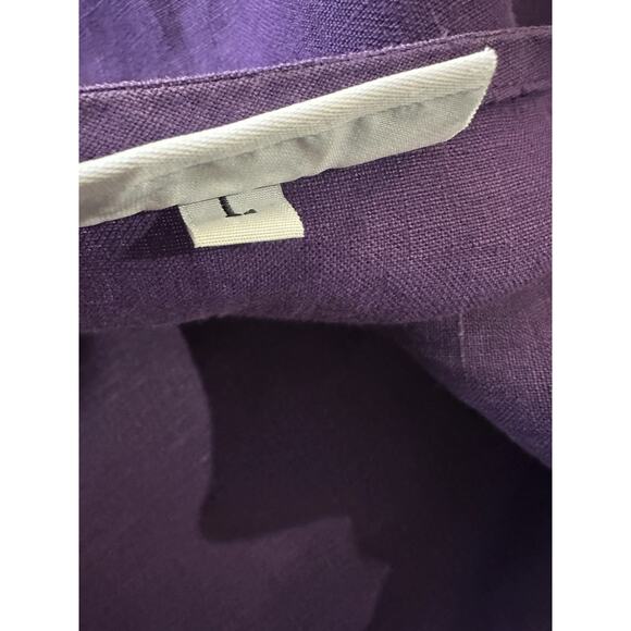 Bryn Walker 100% Linen Judy Oversized Tunic Top Purple Women's Large Lagonlook - Picture 12 of 15